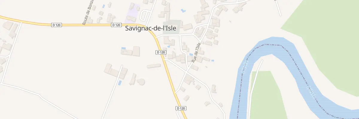 Plan du 44 Bourg à Savignac-de-l’Isle