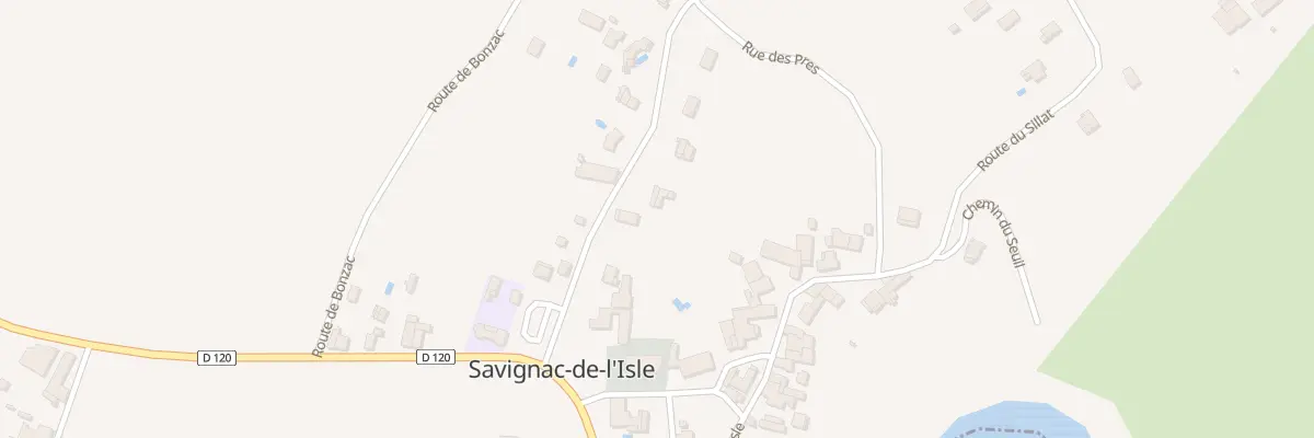 Plan du 255 Bourg à Savignac-de-l’Isle