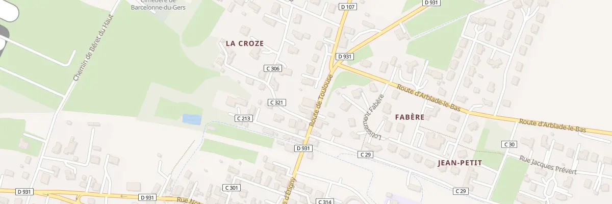 Plan du 9 Rte de Toulouse à Barcelonne-du-Gers