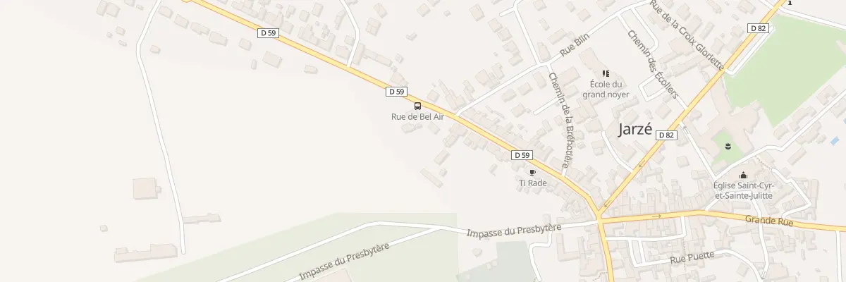 Plan du 1 Rue de Bel-Air à Jarzé Villages