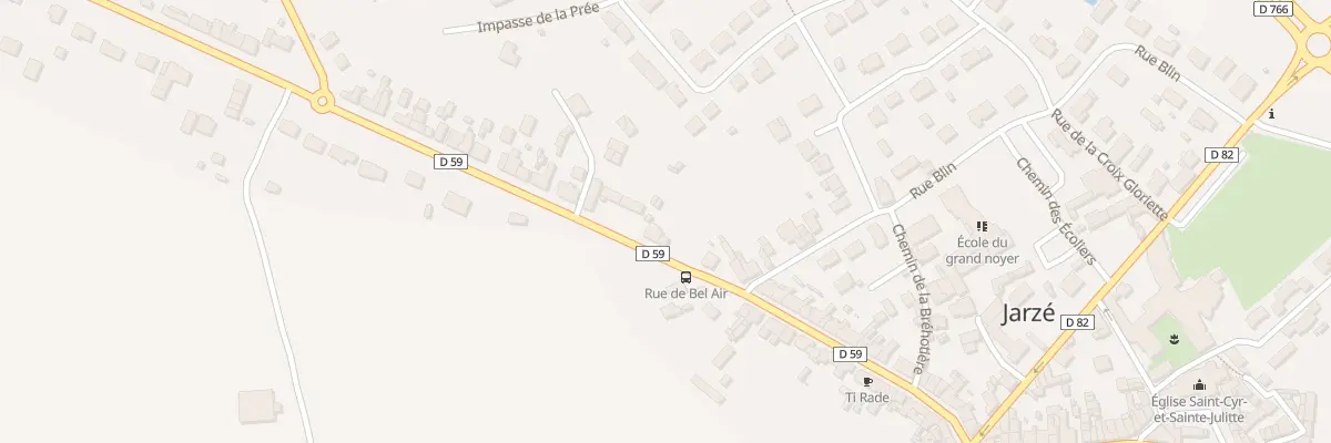 Plan du 6 Rue de Bel-Air à Jarzé Villages