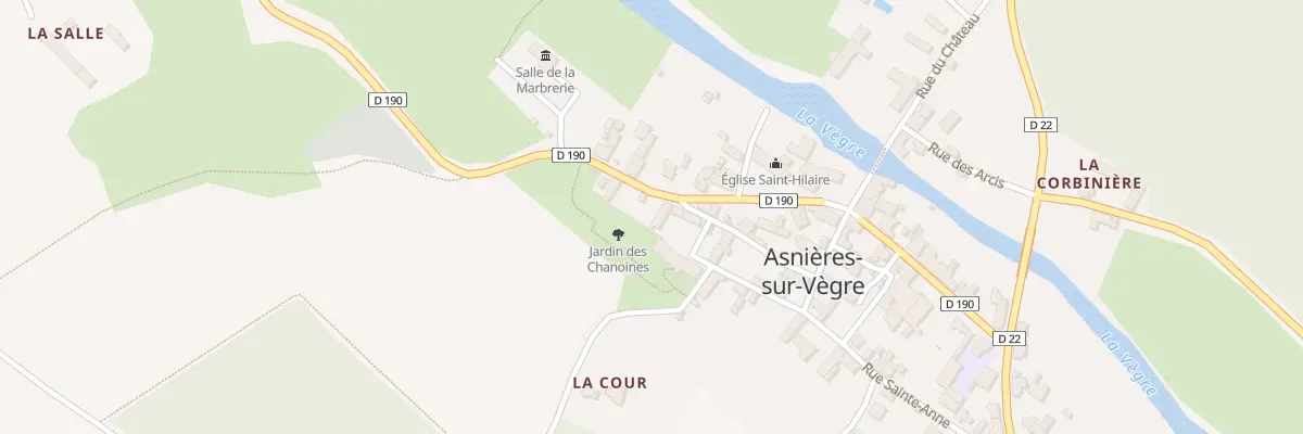 Plan du 16 Rue Saint Hilaire à Asnières-sur-Vègre