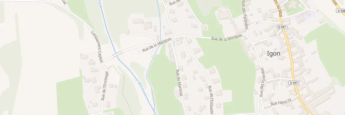 Plan de la Rue du Martinet à Igon