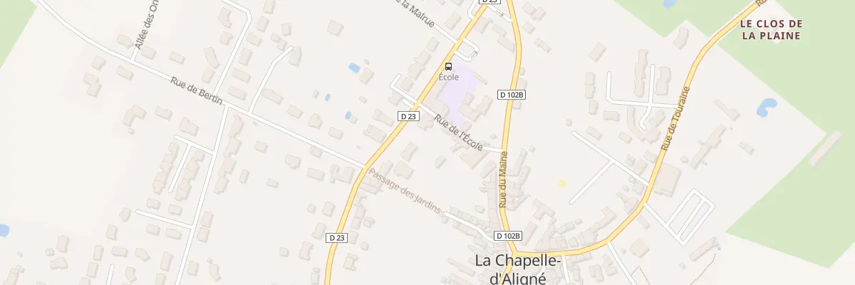 Plan du 2 Rue de l’Ecole à La Chapelle-d’Aligné