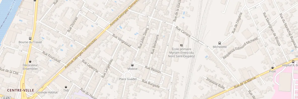 Plan du 15 Rue Beloeuvre à Libourne