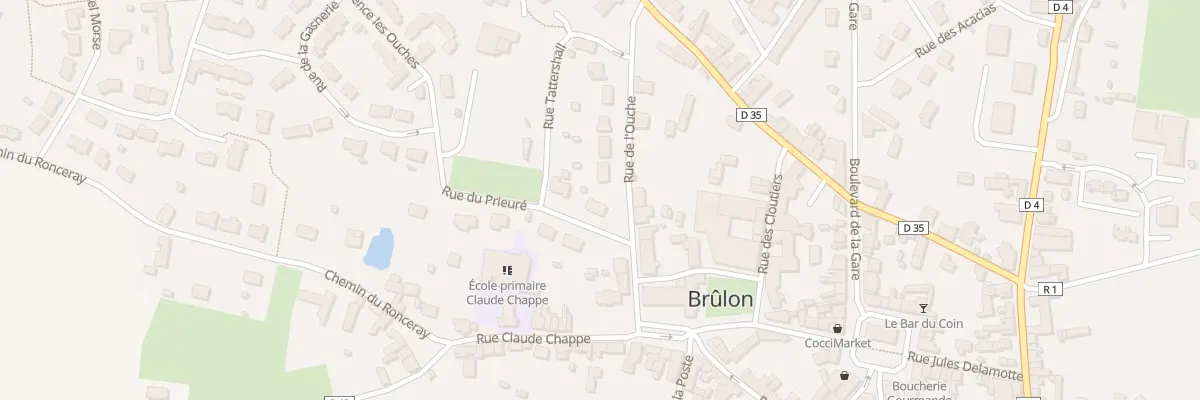 Plan du 2 Rue du Prieure à Brûlon