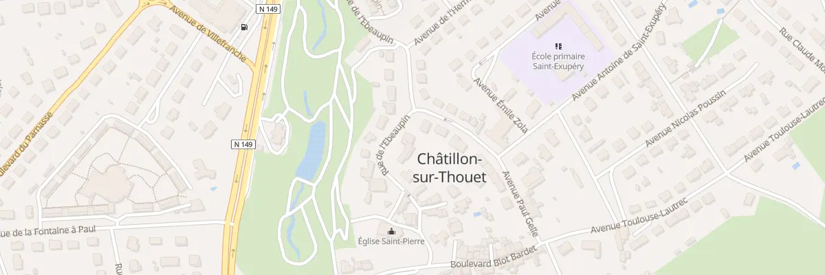 Plan du 13 Rue de l’Ebeaupin à Châtillon-sur-Thouet
