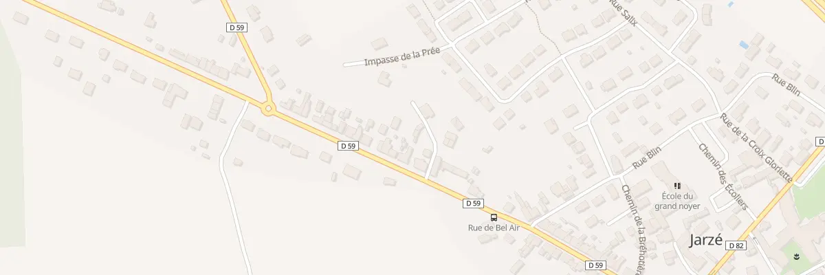 Plan du 16 Rue de Bel-Air à Jarzé Villages