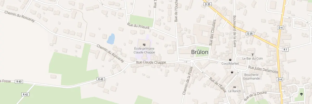 Plan du 6 Rue Claude Chappe à Brûlon