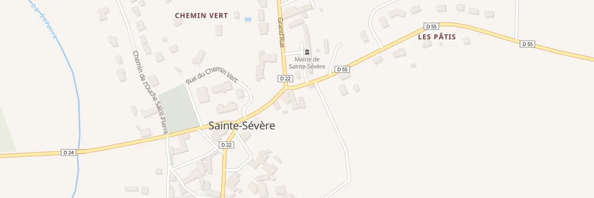 Plan du 2 Rue du Chail à Sainte-Sévère