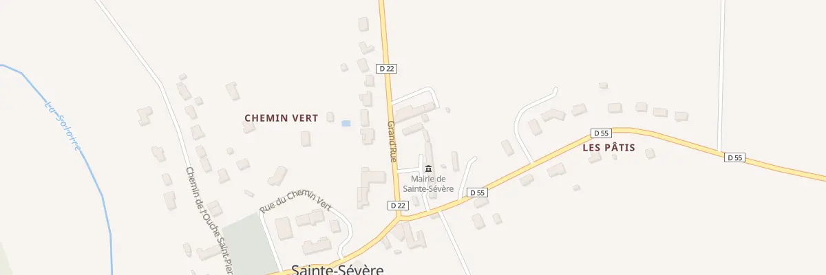 Plan du 12 Rue Grand Rue à Sainte-Sévère