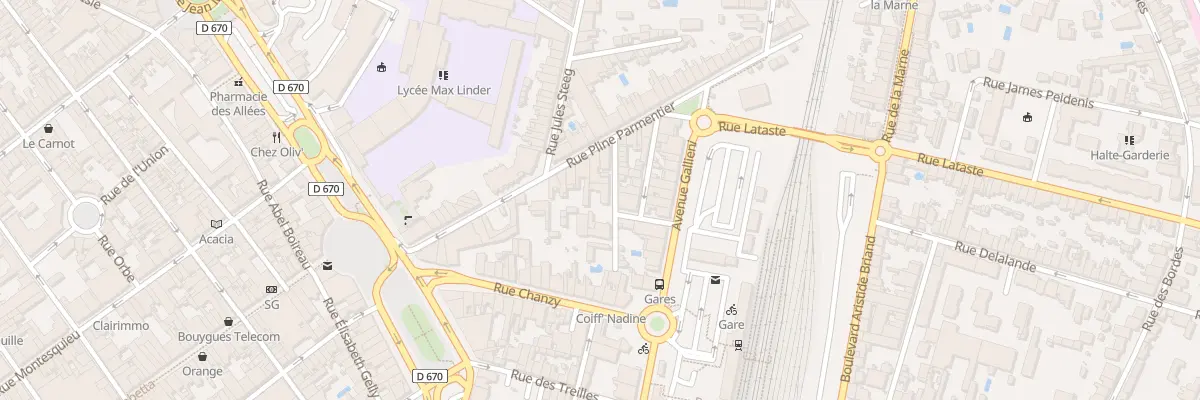 Plan du 12 Rue Grangère à Libourne
