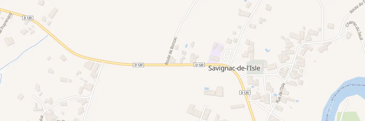Plan du 8 Bourg à Savignac-de-l’Isle