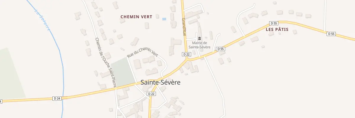 Plan du 7 Rue Grand Rue à Sainte-Sévère