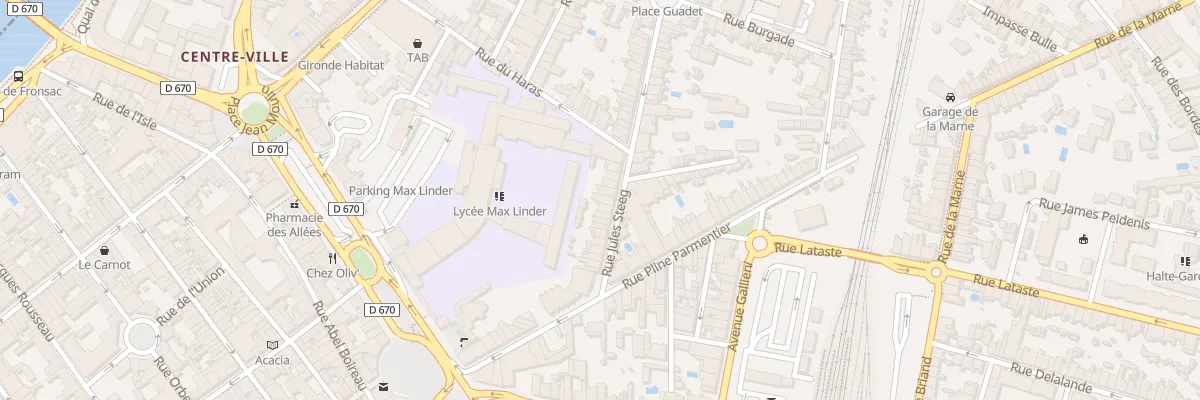 Plan du 25 Rue Jules Steeg à Libourne