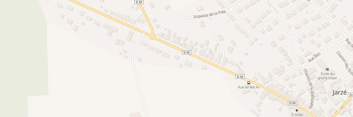 Plan du 7 Rue de Bel-Air à Jarzé Villages