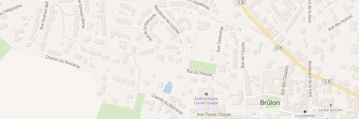 Plan du 1 Rue de la Gasnerie à Brûlon