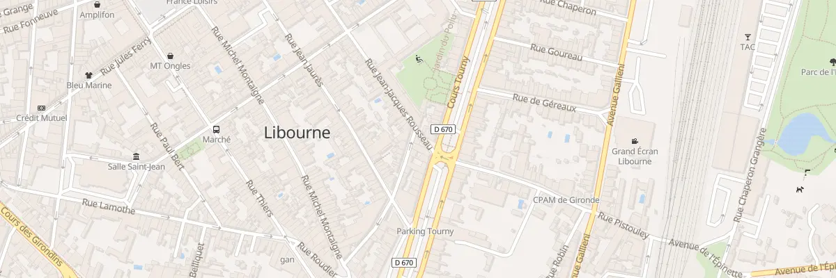 Plan du 164 Rue Jean-Jacques Rousseau à Libourne