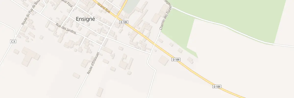 Plan du 1 Che des Fougeroux à Ensigné