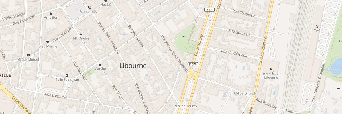 Plan du 150 Rue Jean-Jacques Rousseau à Libourne