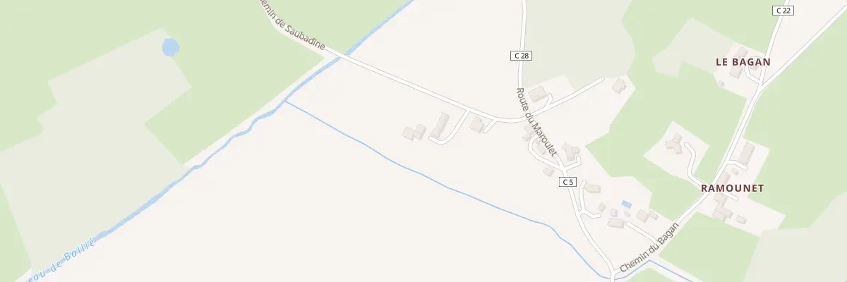 Plan du 101 Che de Saubadine à Aire-sur-l’Adour