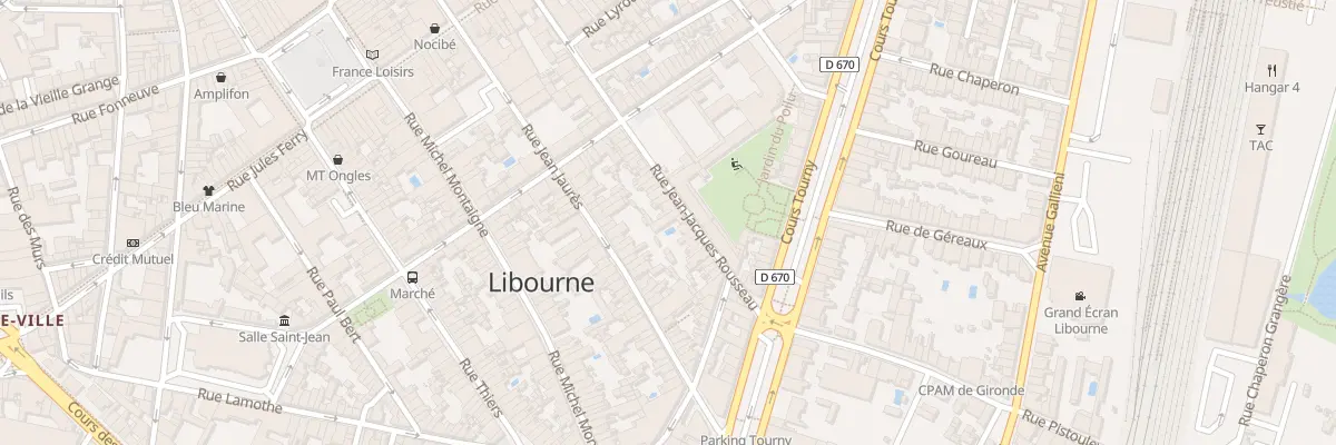 Plan du 142 Rue Jean-Jacques Rousseau à Libourne