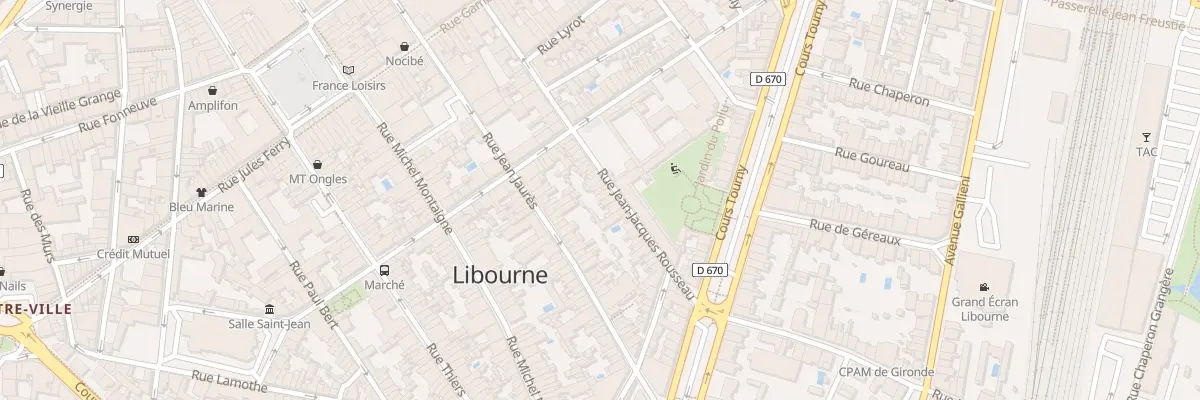 Plan du 136 Rue Jean-Jacques Rousseau à Libourne