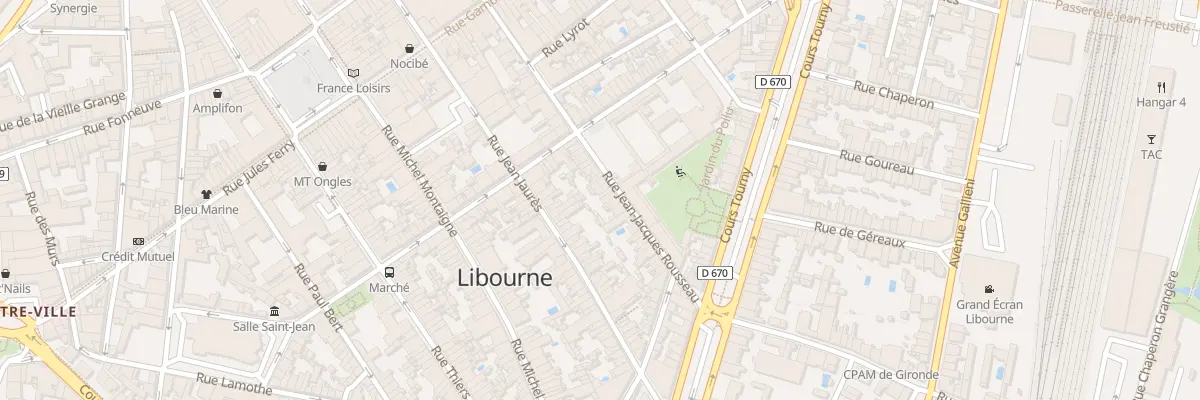 Plan du 134 Rue Jean-Jacques Rousseau à Libourne
