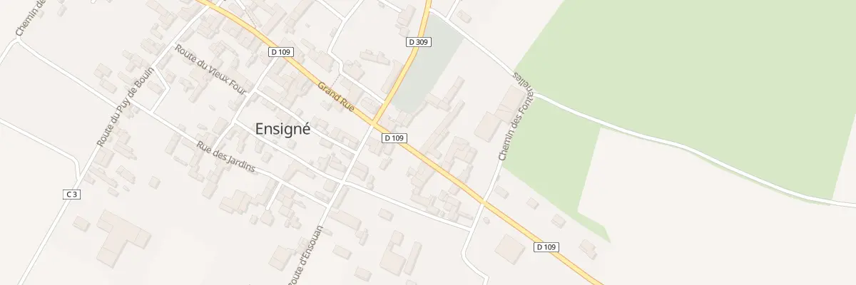 Plan du 13 Rue Grand Rue le Bourg à Ensigné