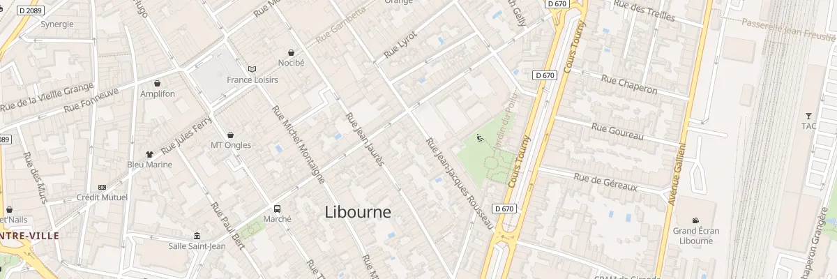 Plan du 124 Rue Jean-Jacques Rousseau à Libourne
