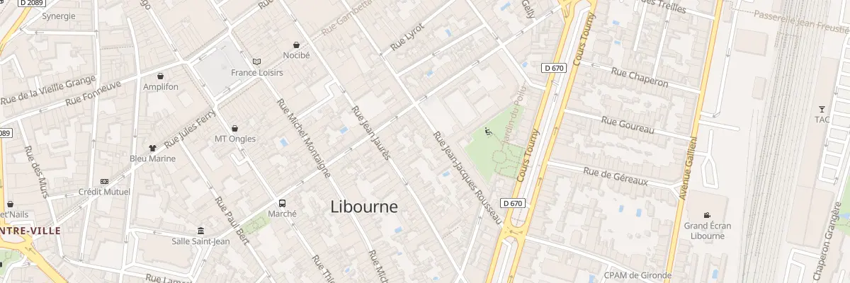 Plan du 128 Rue Jean-Jacques Rousseau à Libourne