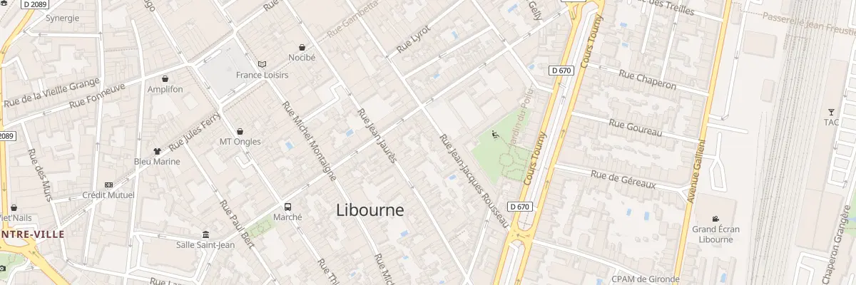 Plan du 126 Rue Jean-Jacques Rousseau à Libourne
