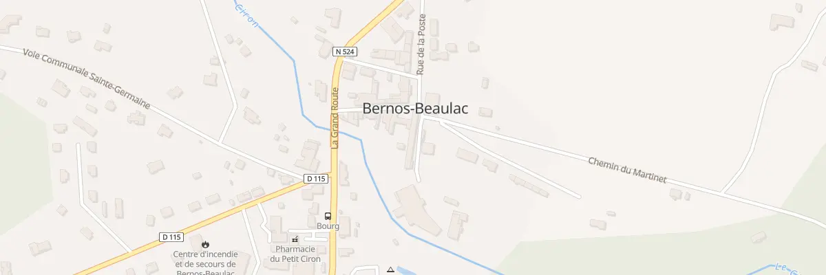 Plan du 12 Rue de la Fonderie à Bernos-Beaulac