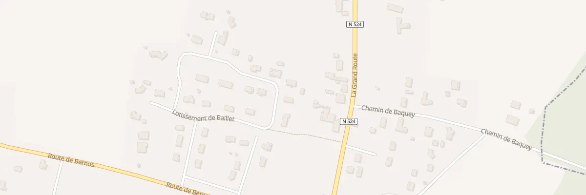 Plan du 14 Lot de Baillet à Bernos-Beaulac