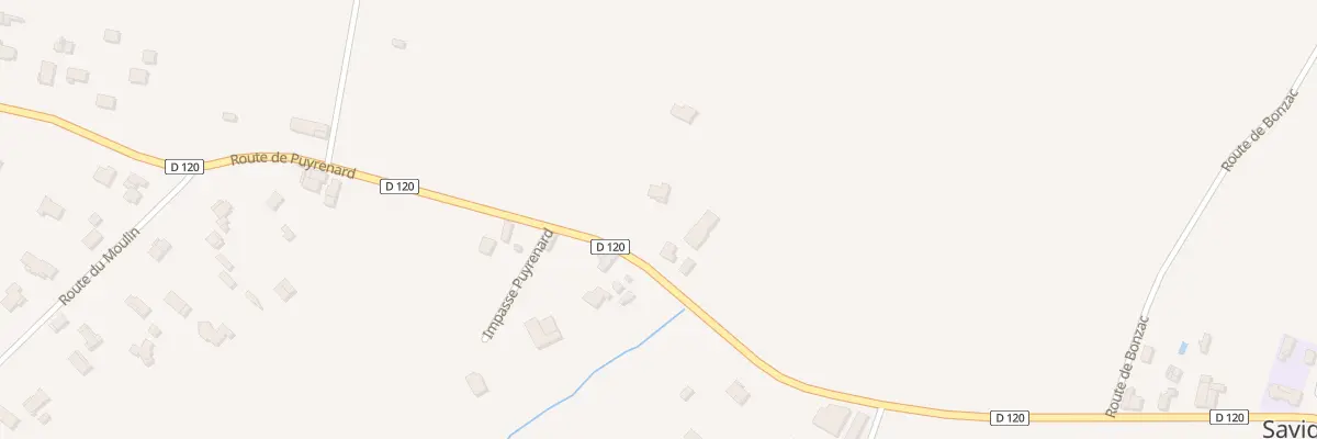 Plan du 214 Puyrenard Nord à Savignac-de-l’Isle