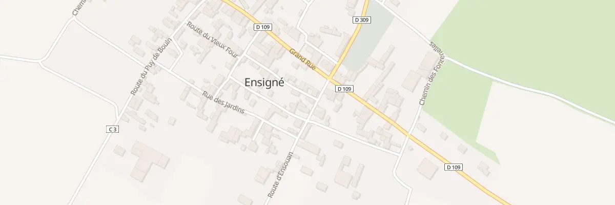 Plan du 3 Rte d’Ensouan à Ensigné