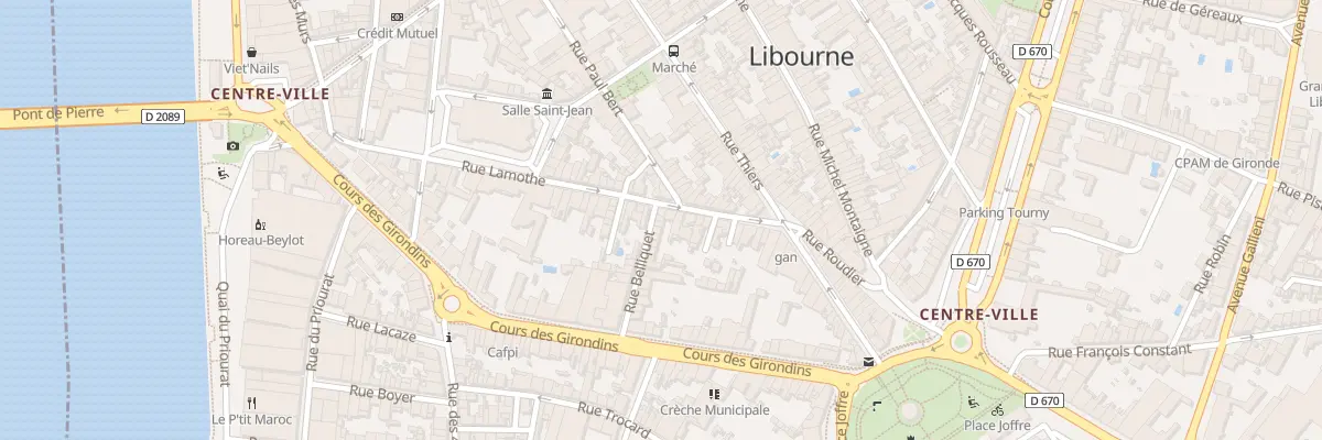 Plan du 3 Rue Belliquet à Libourne