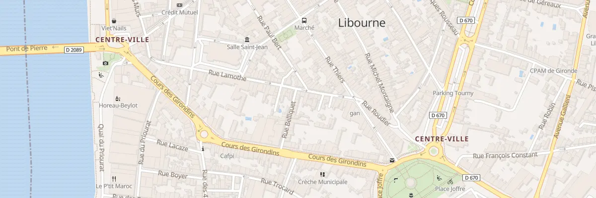 Plan du 5 Rue Belliquet à Libourne
