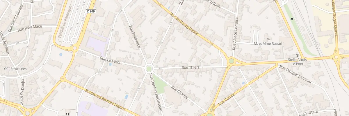 Plan du 7 Rue Thiers à Parthenay