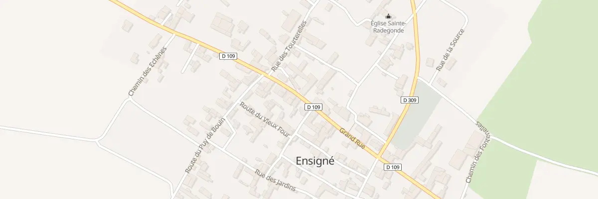 Plan du 9001 Rue Grand Rue le Bourg à Ensigné
