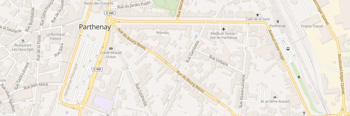 Plan du 45 Rue du Bourg-belais à Parthenay