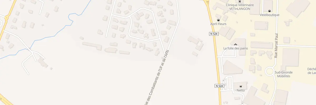 Plan du 20 Rue du Colonel Noutary à Langon