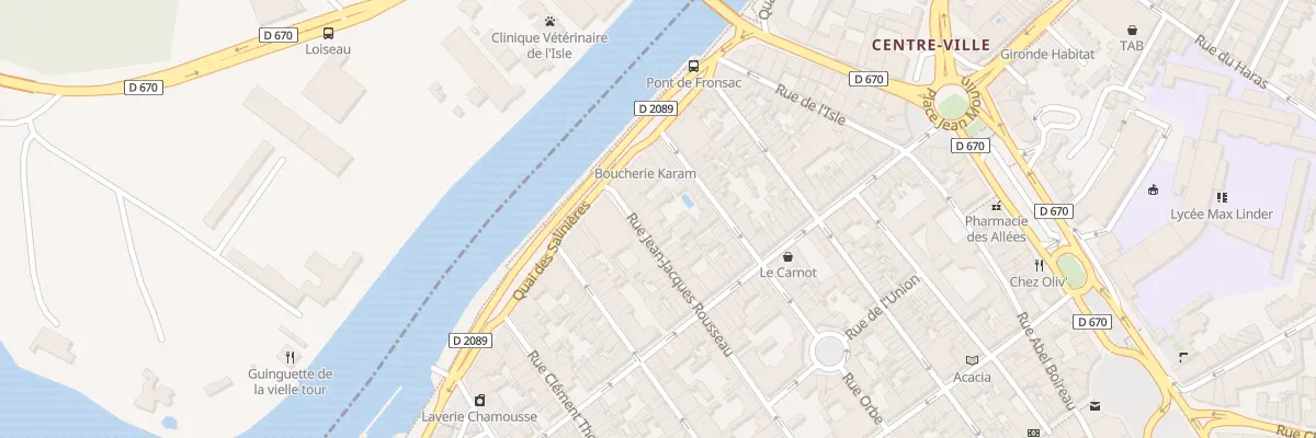 Plan du 9 Rue Jean-Jacques Rousseau à Libourne
