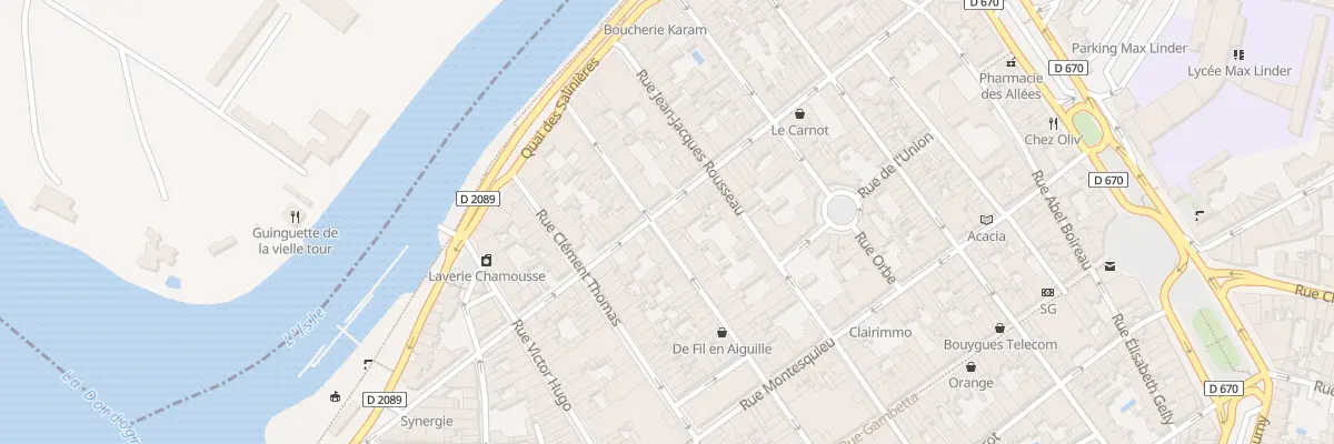 Plan du 50 Rue du President Carnot à Libourne