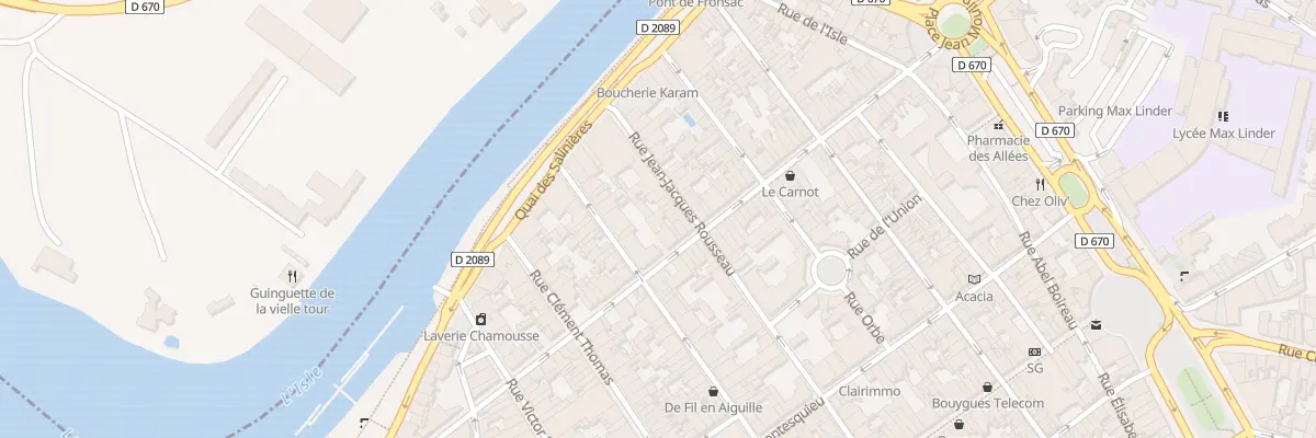 Plan du 20 Rue Jean-Jacques Rousseau à Libourne