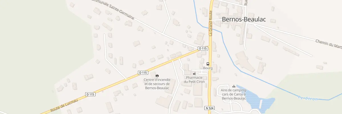 Plan du 6 Rte de Lucmau à Bernos-Beaulac