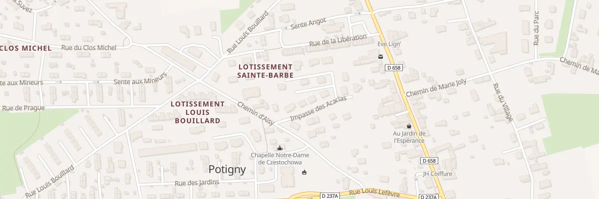 Plan du 3 Imp des Acacias à Potigny