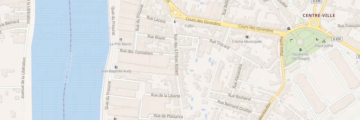 Plan du 27 Rue des 4 Freres Robert à Libourne