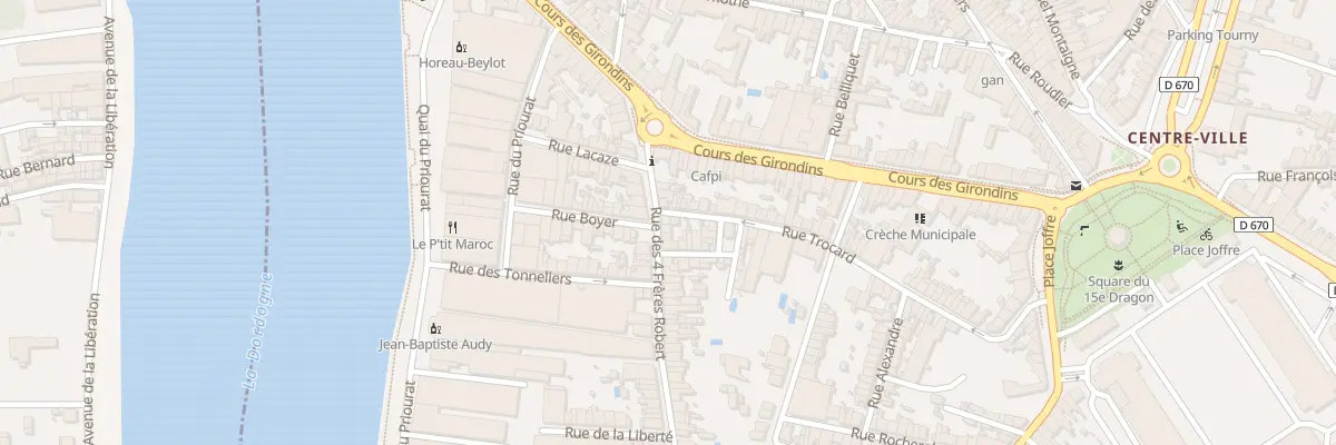 Plan du 11 Rue des 4 Freres Robert à Libourne