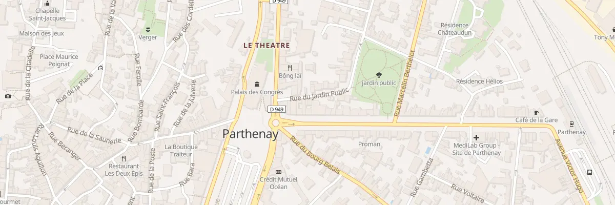 Plan du 16 Rue du Jardin Public à Parthenay